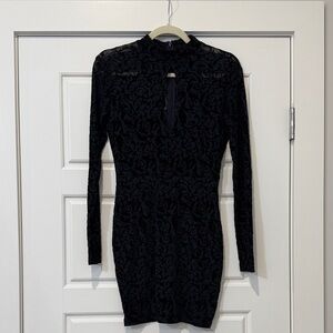 Windsor Elegant Black Lace Dress